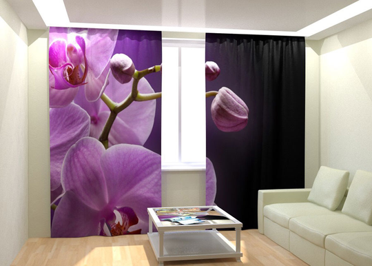 Kuvaverhot ORCHID IN THE NIGHT 300x260 cm
