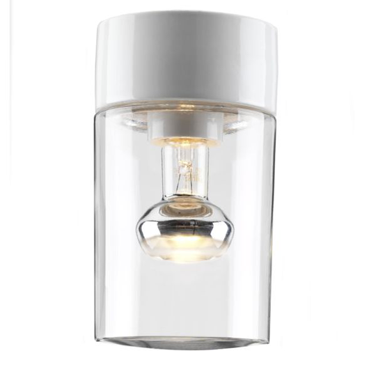 Ifö Electric Opus Kattovalaisin suora, IP54, E27, 100W, kirkas valkoinen