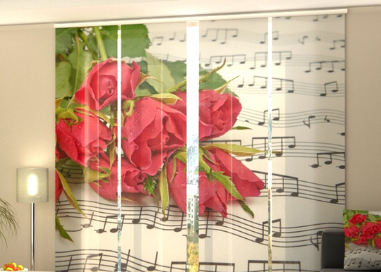 Verho paneeliverho Roses and Notes 240x240 cm