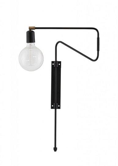 Swing 35 vägglampa svart (musta)
