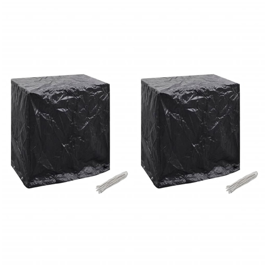 vidaXL Puutarhakalusteiden suojat 2 kpl 8 purjerengasta 160x55x182 cm
