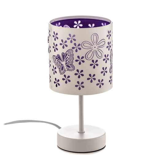 Pöytävalaisin Titilla valkoinen, violetti