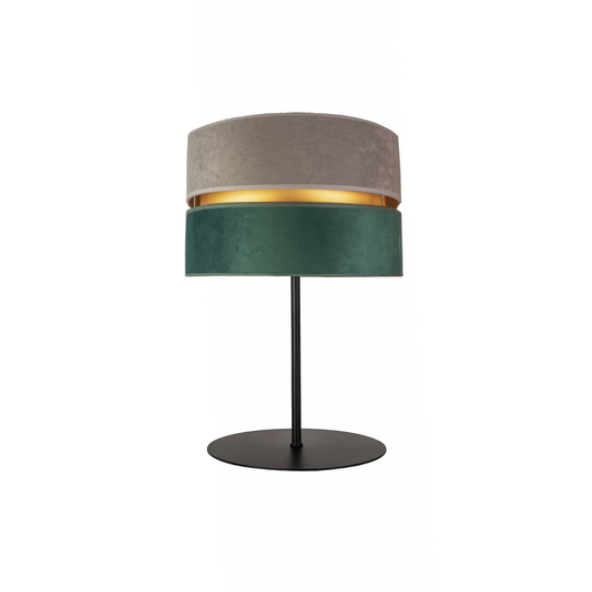 Pöytälamppu Golden Duo harmaa/vihreä/kulta, K 30cm