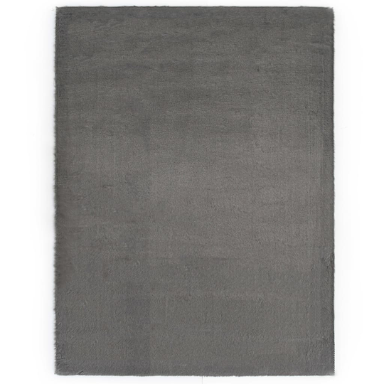 vidaXL Matto 160x230 cm jäniksen tekonahka tummanharmaa