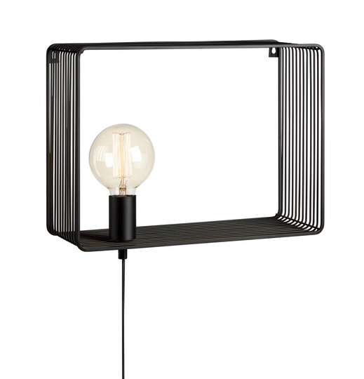 Shelf wall lamp (musta)