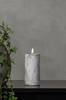 FLAMME MARBLE pöytäkynttilä LED, 17,5 cm Harmaa