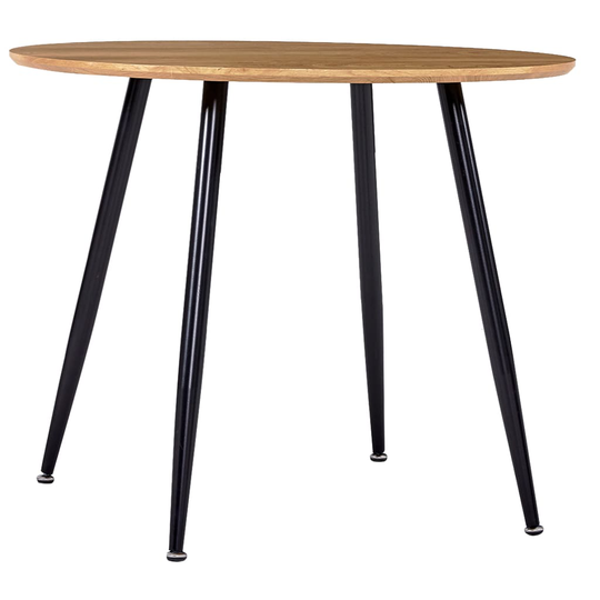vidaXL Ruokapöytä tammi ja musta 90x73,5 cm MDF