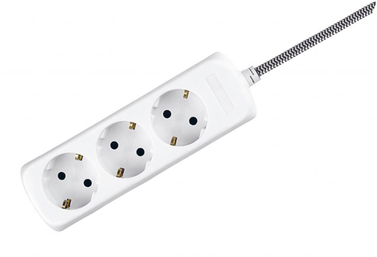 Branch outlet 3 textile cord (valkoinen)