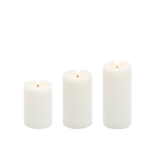 Eledea Giftbox set / 3 Pillar lights LED (Valkoinen)