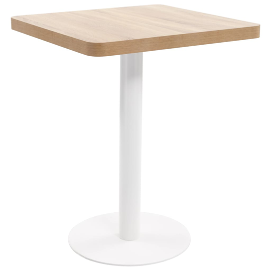 vidaXL Bistropöytä vaaleanruskea 60x60 cm MDF