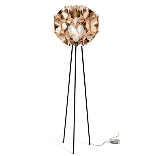 Slamp Flora -design-lattiavalaisin, kupari