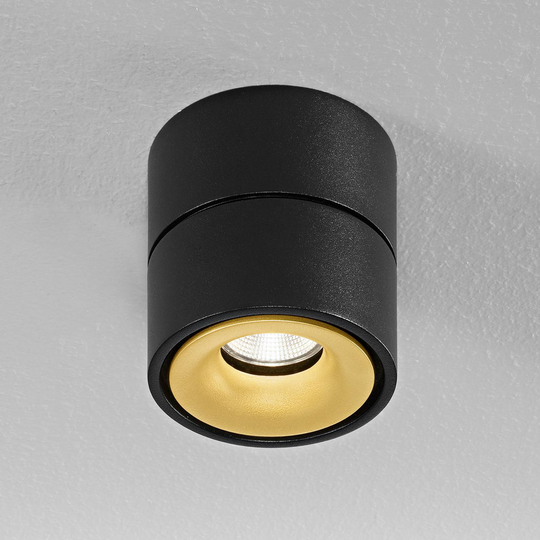 Egger Clippo LED-kattospotti, musta-kulta 2700K