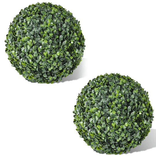 vidaXL Tekokasvi puksipuupallot 2kpl 35 cm