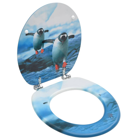 vidaXL WC-istuin kannella MDF pingviinikuosi