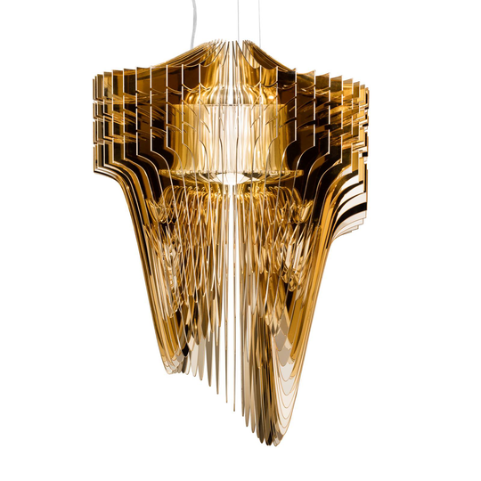 Slamp Aria S -riippuvalo, kulta, Ø50 cm