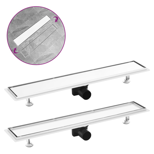 vidaXL Suihkukaivo 2-in-1 kansi 73x14 cm ruostumaton teräs