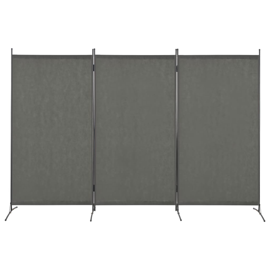vidaXL 3-paneelinen tilanjakaja 260x180 cm antrasiitti