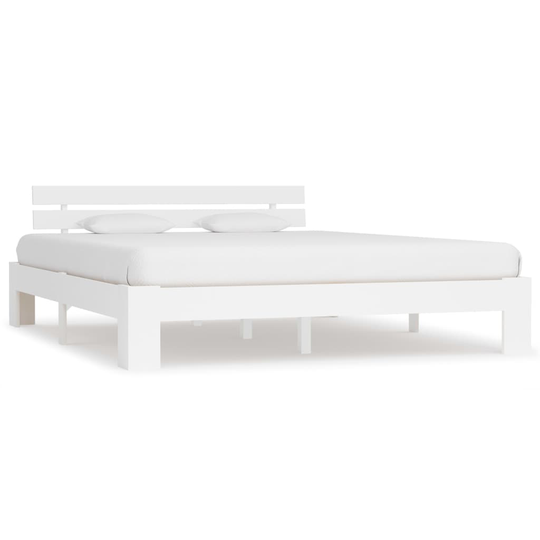 vidaXL Sängynrunko valkoinen mänty 180x200 cm