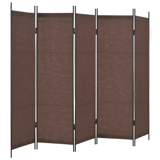 vidaXL 5-paneelinen tilanjakaja 250x180 cm ruskea