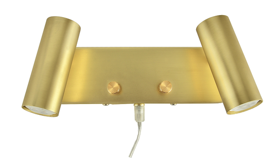 reading lamp dubbel LED (Brass / Kulta)