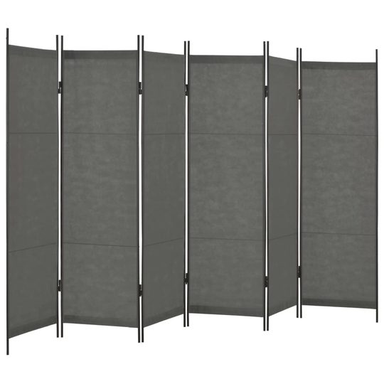 vidaXL 6-Paneelinen tilanjakaja 300x180 cm antrasiitti