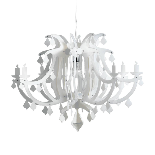 Slamp Ginetta -design-riippuvalaisin, valkoinen