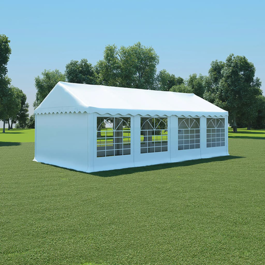 vidaXL Puutarhakatos PVC 4x8 m Valkoinen