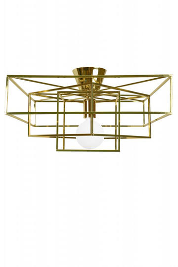 Cube ceiling light (Brass / Kulta)