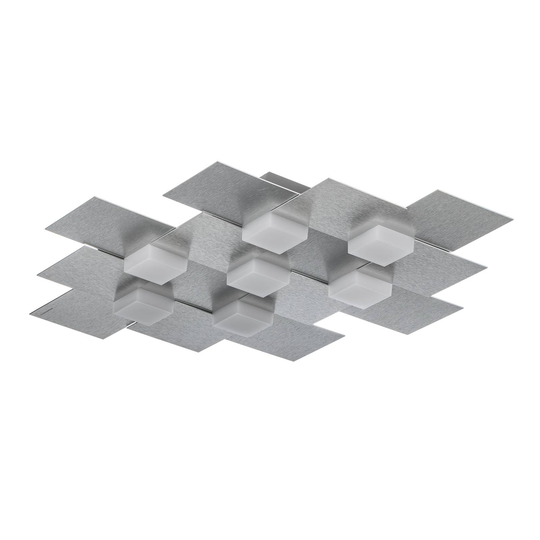 GROSSMANN Creo LED-kattovalaisin 7-lampp. alu