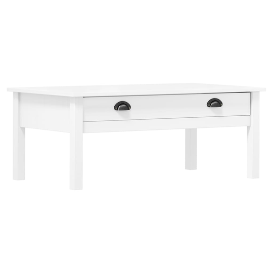 vidaXL Sohvapöytä Hill Range valkoinen 100x55x40 cm täysi mänty