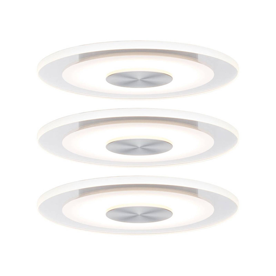 Paulmann Whirl -LED-uppovalo 4,9 W, 3 kpl, pyöreä