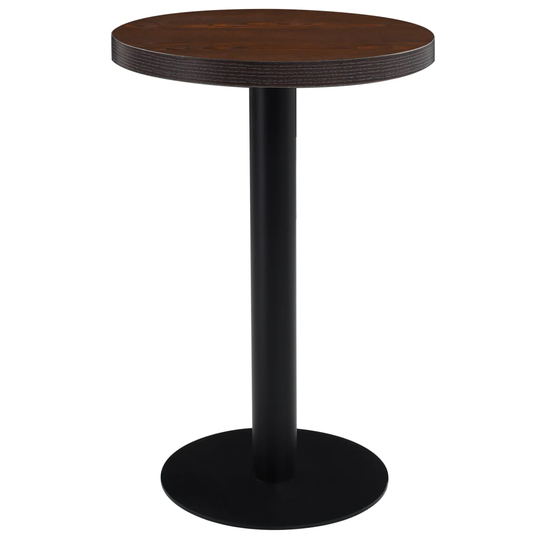 vidaXL Bistropöytä tummanruskea 50 cm MDF