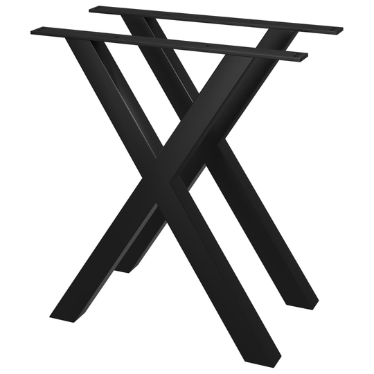 vidaXL Ruokapöydän jalat 2 kpl X-runko 70x72 cm