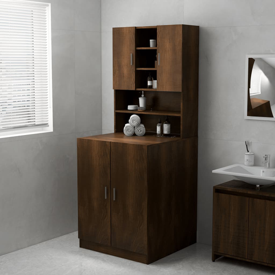 vidaXL Pesukonekaappi ruskea tammi 71x71,5x91,5 cm