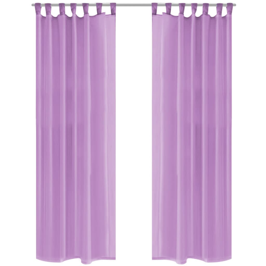 vidaXL Voileeverhot 2 kpl 140x175 cm Violetti