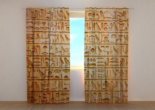 Pimennysverho Old Egyptian Drawings 240x220 cm