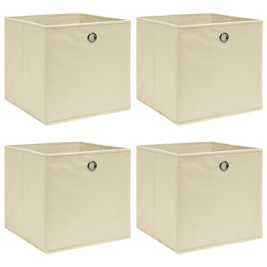 vidaXL Säilytyslaatikot 4 kpl kerma 32x32x32 cm kangas