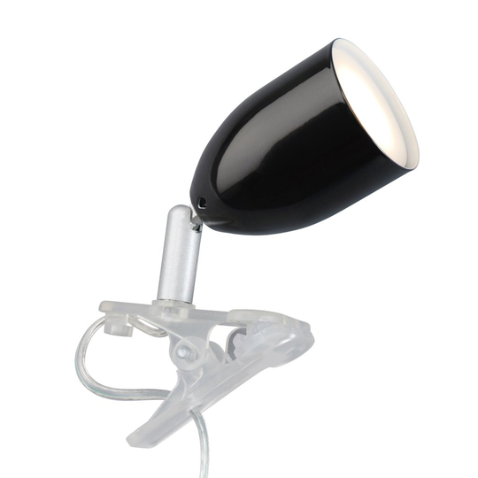 Leo clam lampa LED (musta)