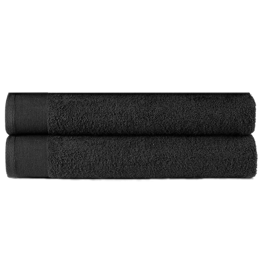 vidaXL Käsipyyhkeet 2 kpl puuvilla 450 g/m² 50 x 100 cm musta