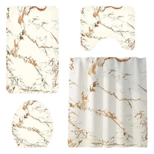 4x Tekstiilit Kylpyhuoneen Sisustamiseen - Beige