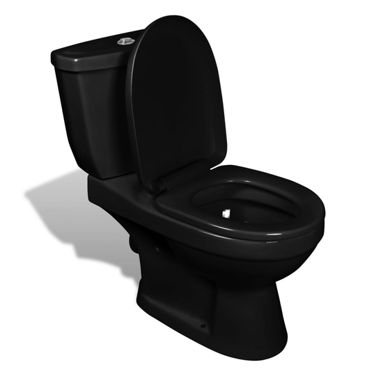 vidaXL WC-istuin Vesisäiliöllä musta