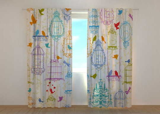 Pimennysverho BRIGHT BIRDIES 240x220 cm