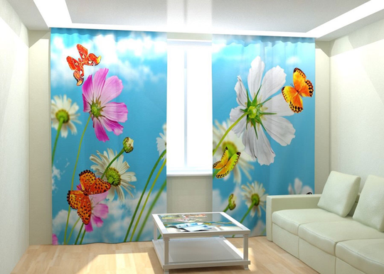 Kuvaverhot MORNING BUTTERFLIES 300x260 cm