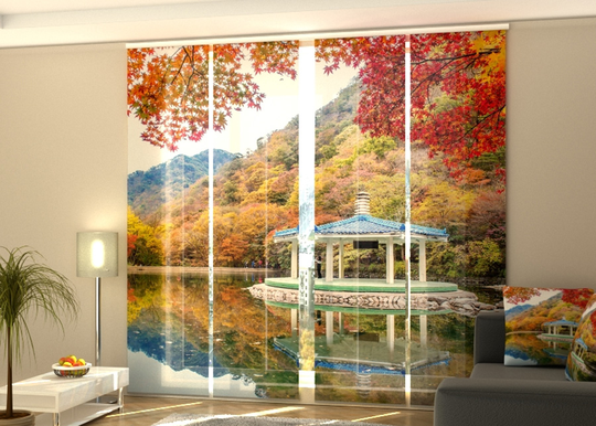 Puolipimentävä paneeliverho Autumn in South Korea 240x240 cm