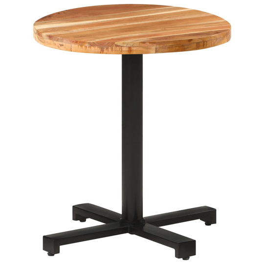 vidaXL Bistropöytä pyöreä Ø70x75 cm täysi akaasiapuu