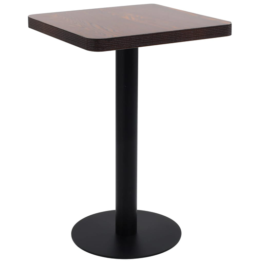 vidaXL Bistropöytä tummanruskea 50x50 cm MDF