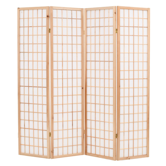 vidaXL Taitettava tilanjakaja 4 paneelia japanilaistyylinen 160x170cm