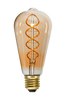 LED-lamppu E27 ST64 Decoled Spiral Amber