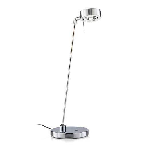 Kaksinivelinen LED-pöytävalaisin Elegance, kromi