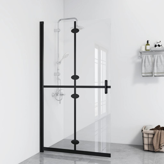 vidaXL Walk-in suihkuseinä kokoontaittuva kirkas ESG-lasi 120x190 cm